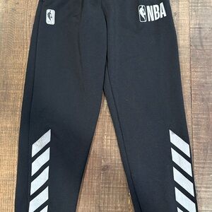 NBA Kids Black and Silver Jogger Pants